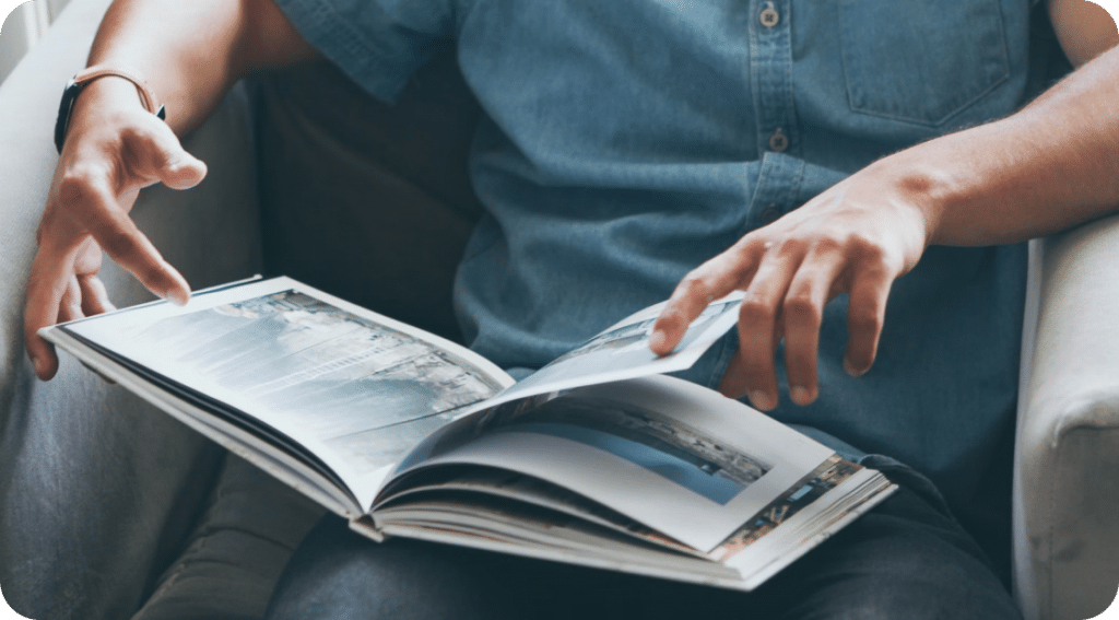 Man reading a book